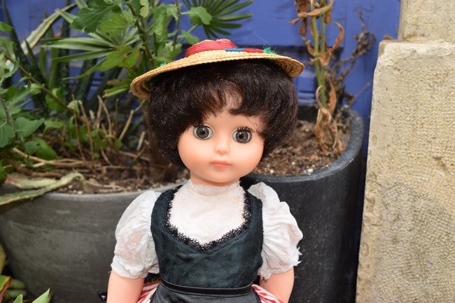 ANCIENNE POUPÉE PETIT COLLIN Blonde tête D'aigle , 50 cm Environ , Yeux Dormeur. EUR 8,90