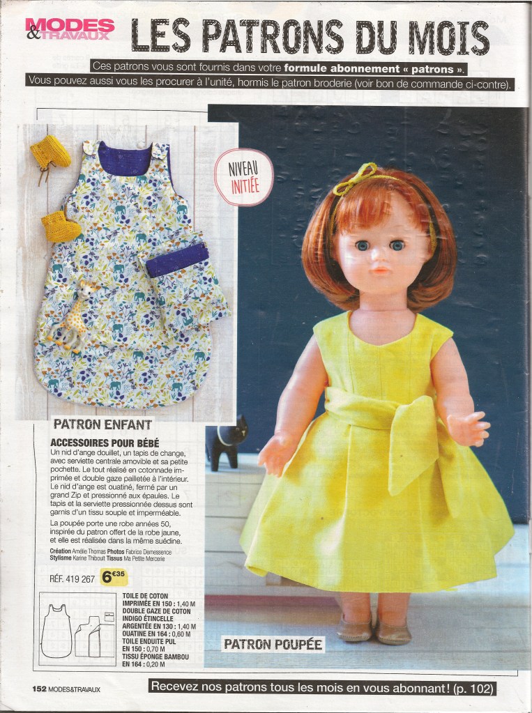page poupée Modes et Travaux Novembre 2019
