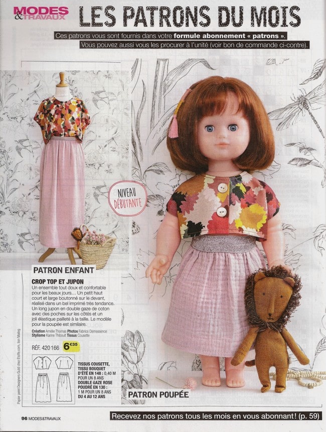 page poupée Modes & Travaux juin 2020